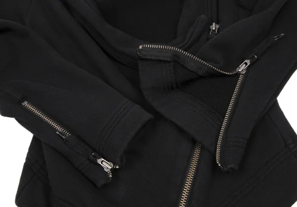 ヴィヴィアンウエストウッド アングロマニアVivienne Westwood ANGLOMANIA 袖刺繍スウェットジップジャケット 黒XS K-118840_008