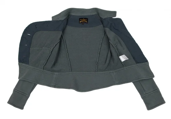 ヴィヴィアンウエストウッド アングロマニアVivienne Westwood ANGLOMANIA 袖刺繍スウェットナポレオンジャケット ブルーグレーXS K-118841_012