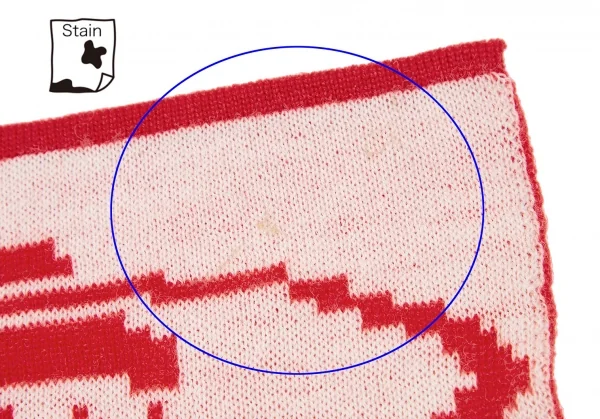 ヴィヴィアンウエストウッドVivienne Westwood オーブジャガードニットストール 赤白 K-118846_009