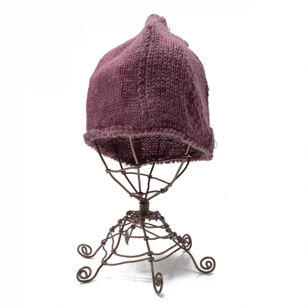 ヴィヴィアンウエストウッドVivienne Westwood アルパカ混デザインニットキャップ 紫 K-118848_002
