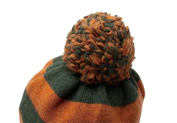 ヴィヴィアンウエストウッドVivienne Westwood オーブジャガードボーダーボンボンニットキャップ 緑オレンジフリー K-118849_006