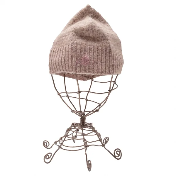 ヴィヴィアンウエストウッドマンVivienne Westwood MAN マーブルとんがりニットキャップ ピンクベージュ K-118851_002