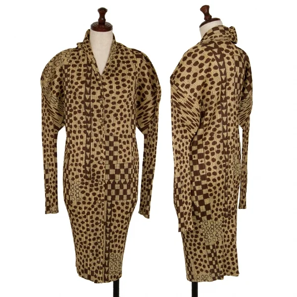 PLEATS PLEASE Drawing Printed Cardigan & Sleeveless Dress K-118866_002