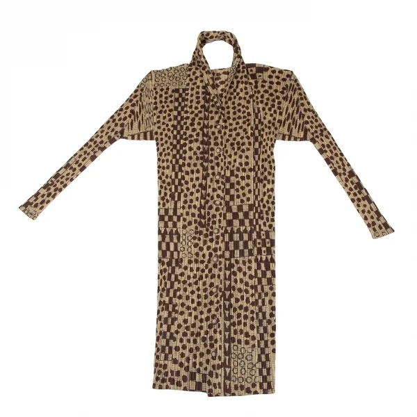 PLEATS PLEASE Drawing Printed Cardigan & Sleeveless Dress K-118866_003