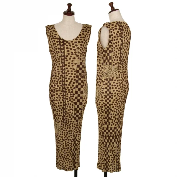 PLEATS PLEASE Drawing Printed Cardigan & Sleeveless Dress K-118866_012