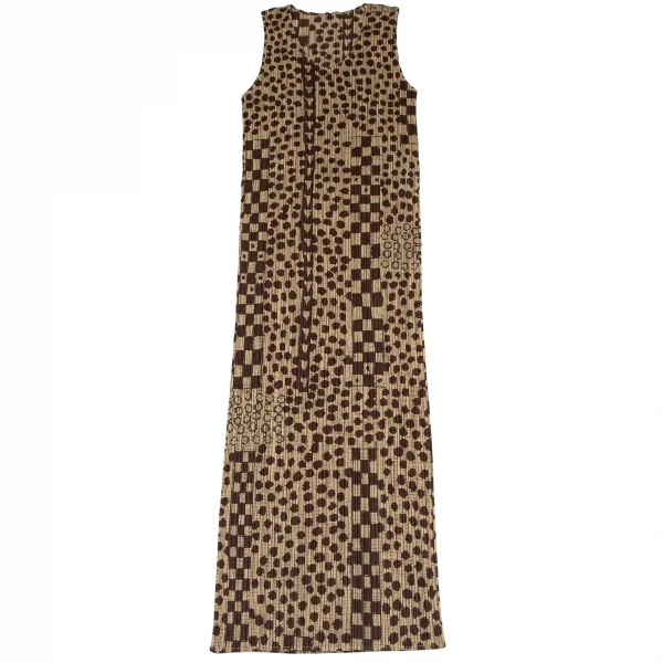 PLEATS PLEASE Drawing Printed Cardigan & Sleeveless Dress K-118866_013