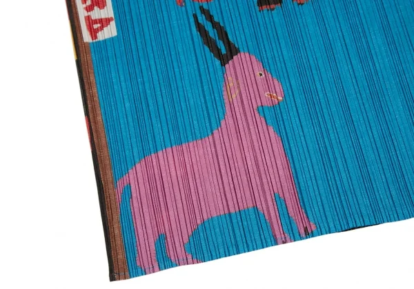 プリーツプリーズPLEATS PLEASE CREATURE ANIMAL 動物プリントプリーツスカート 黒マルチ3 K-118875_014