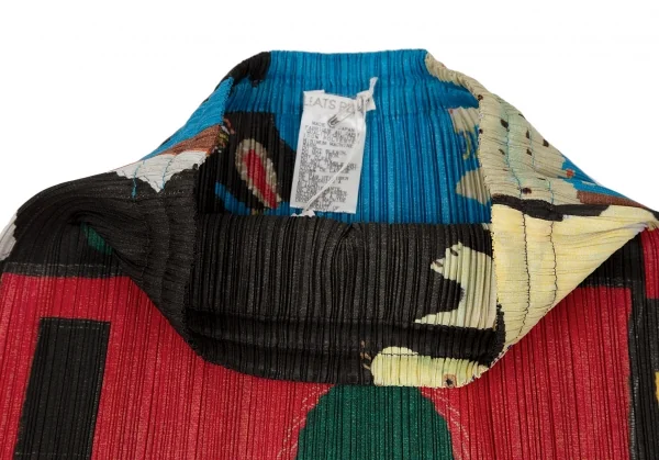 プリーツプリーズPLEATS PLEASE CREATURE ANIMAL 動物プリントプリーツスカート 黒マルチ3 K-118875_005