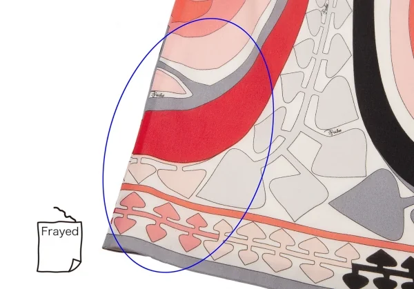 エミリオプッチEMILIO PUCCI グラフィックプリントシルクスカート ピンク白黒6 K-118888_012