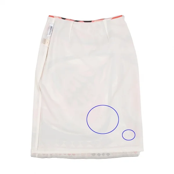 エミリオプッチEMILIO PUCCI グラフィックプリントシルクスカート ピンク白黒6 K-118888_013