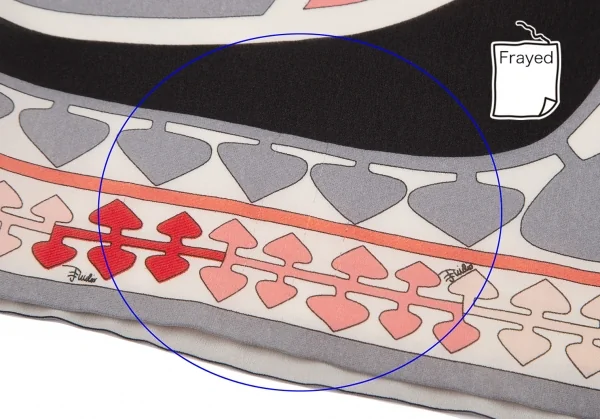 エミリオプッチEMILIO PUCCI グラフィックプリントシルクスカート ピンク白黒6 K-118888_006