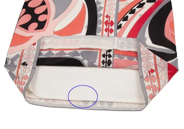 エミリオプッチEMILIO PUCCI グラフィックプリントシルクスカート ピンク白黒6 K-118888_007