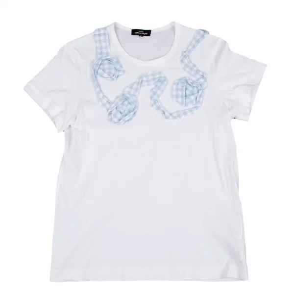 tricot COMME des GARCONS Check Taping T-shirt White S K-118903_001