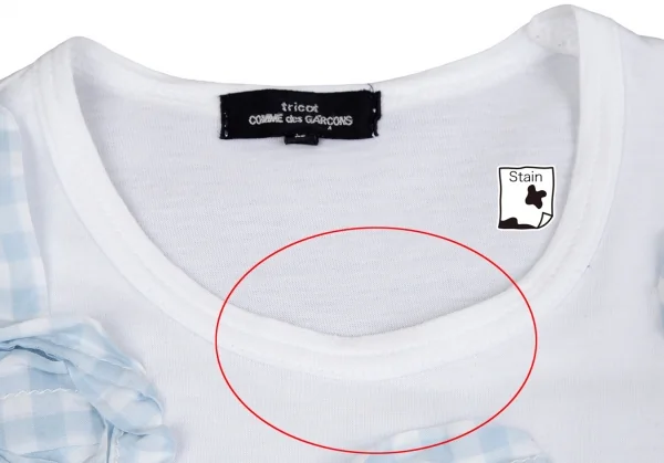 tricot COMME des GARCONS Check Taping T-shirt K-118903_003