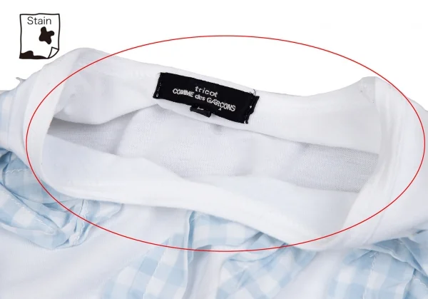 tricot COMME des GARCONS Check Taping T-shirt K-118903_004