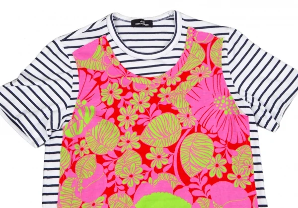 tricot COMME des GARCONS Botanical Print Paste Striped T Shirt K-118904_002