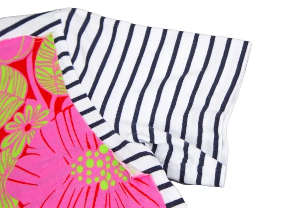 tricot COMME des GARCONS Botanical Print Paste Striped T Shirt K-118904_006