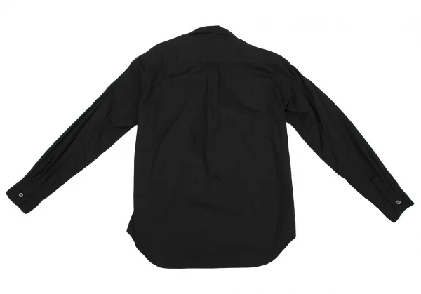 ブラックコムデギャルソンBLACK COMME des GARCONSコットンリボンデザインラウンドカラーシャツ 黒M K-118907_012