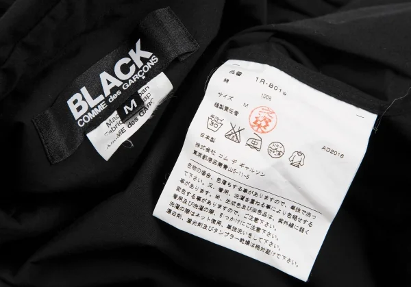 ブラックコムデギャルソンBLACK COMME des GARCONSコットンリボンデザインラウンドカラーシャツ 黒M K-118907_015