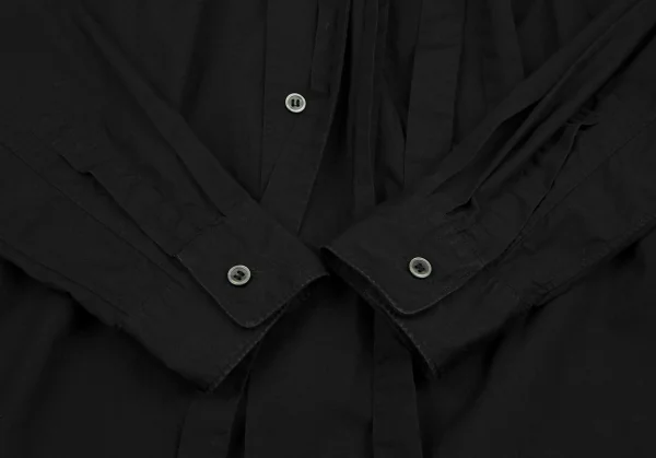ブラックコムデギャルソンBLACK COMME des GARCONSコットンリボンデザインラウンドカラーシャツ 黒M K-118907_008
