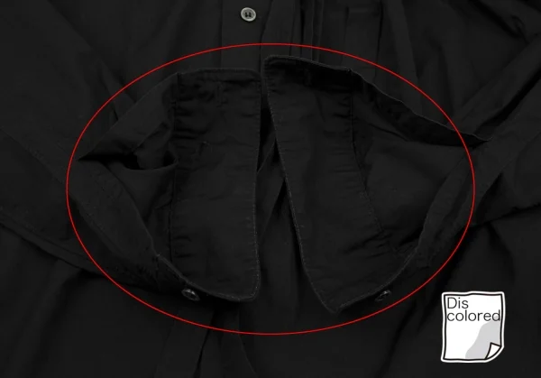 ブラックコムデギャルソンBLACK COMME des GARCONSコットンリボンデザインラウンドカラーシャツ 黒M K-118907_009