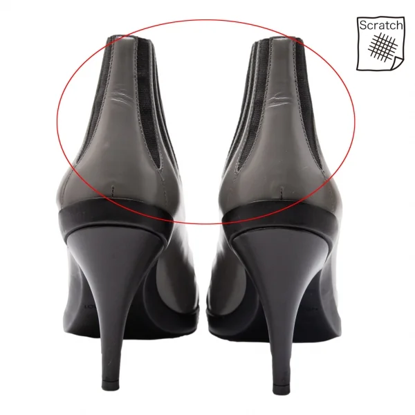 ルイヴィトンLouis Vuitton デザインゴアショートブーツ (24位) グレー黒38 K-118914_010