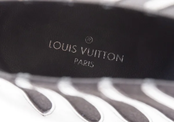 ルイヴィトンLouis Vuitton デザインゴアショートブーツ (24位) グレー黒38 K-118914_017