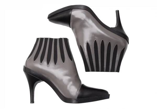 ルイヴィトンLouis Vuitton デザインゴアショートブーツ (24位) グレー黒38 K-118914_003