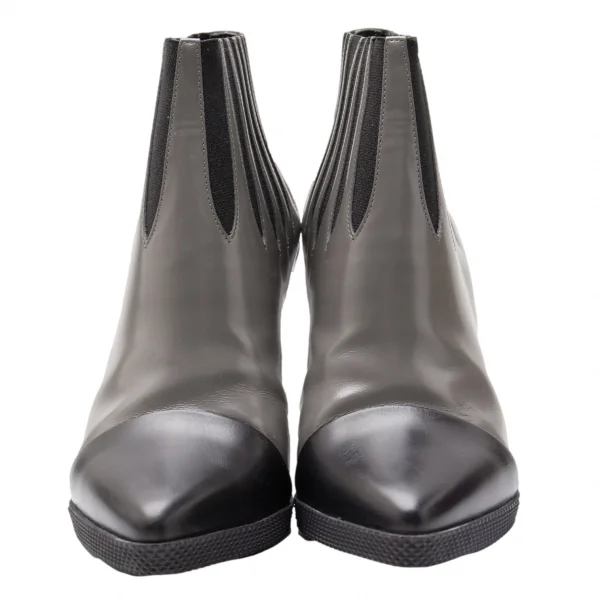 ルイヴィトンLouis Vuitton デザインゴアショートブーツ (24位) グレー黒38 K-118914_004