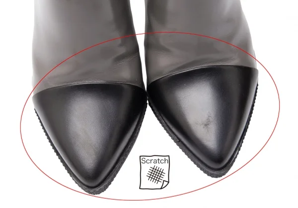 ルイヴィトンLouis Vuitton デザインゴアショートブーツ (24位) グレー黒38 K-118914_005