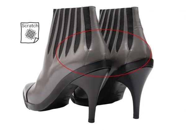 ルイヴィトンLouis Vuitton デザインゴアショートブーツ (24位) グレー黒38 K-118914_007