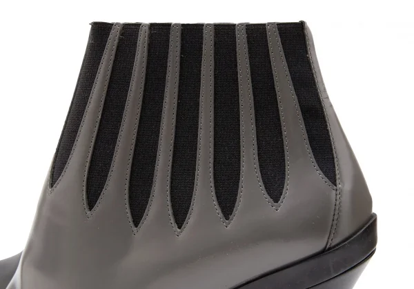 ルイヴィトンLouis Vuitton デザインゴアショートブーツ (24位) グレー黒38 K-118914_009