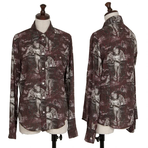 ジャンポールゴルチエ クラシックJean Paul GAULTIER CLASSIQUE エンジェルプリントシフォンシャツ