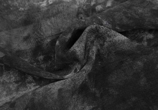 ジャンポールゴルチエ ファムJean Paul GAULTIER FEMME 汚しプリントメッシュフロントギャザーシャツ 黒白40 K-118921_013