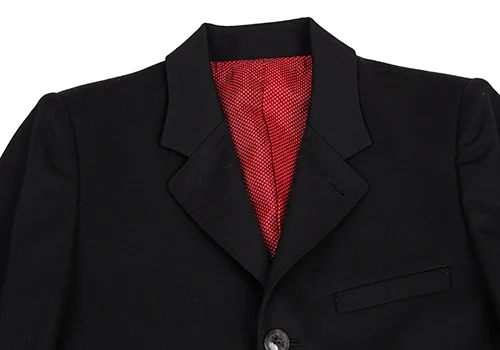 ジャンポールゴルチエ ファムJean Paul GAULTIER FEMME ウールカットオフセパレートデザインジャケット 黒赤40 K-118929_003