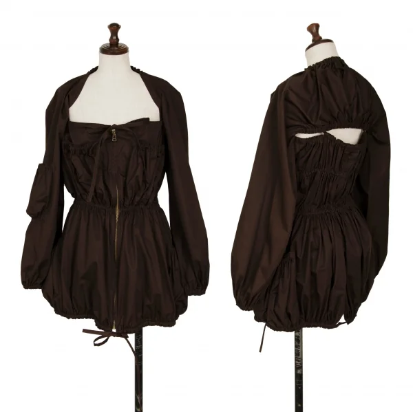 ジャンポールゴルチエ ファムJean Paul GAULTIER FEMME ギャザーデザインボレロキャミソールセット 茶40 K-118930_001