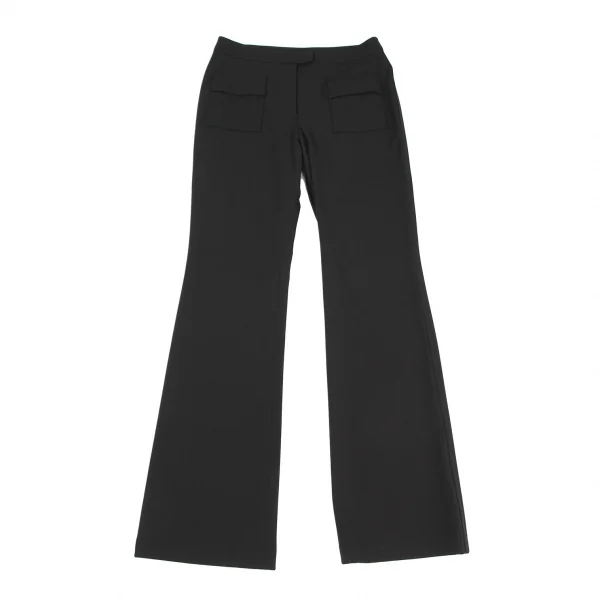 ジャンポールゴルチエ ファムJean Paul GAULTIER FEMME ストレッチフラップポケットストレートパンツ 黒40 K-118932_001