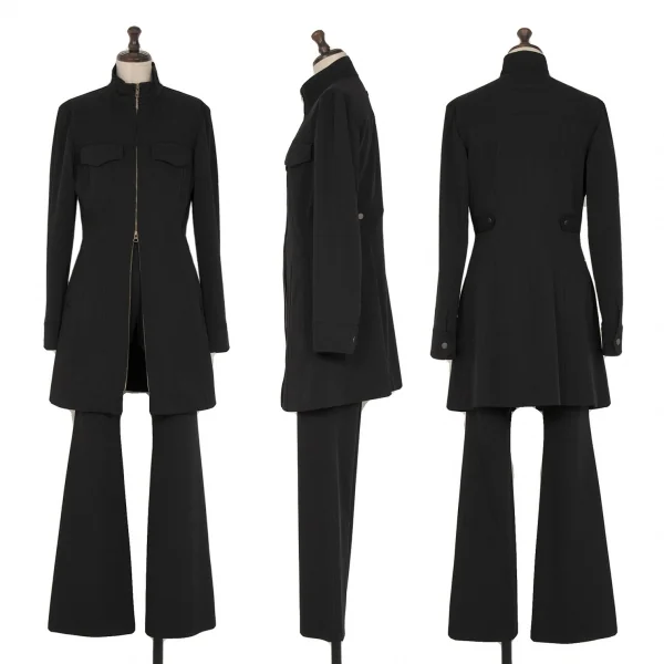 ジャンポールゴルチエ ファムJean Paul GAULTIER FEMME ストレッチフラップポケットストレートパンツ 黒40 K-118932_010