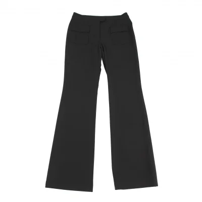 ジャンポールゴルチエ ファムJean Paul GAULTIER FEMME ストレッチフラップポケットストレートパンツ 黒