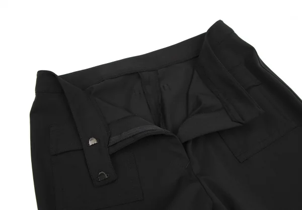 ジャンポールゴルチエ ファムJean Paul GAULTIER FEMME ストレッチフラップポケットストレートパンツ 黒40 K-118932_004