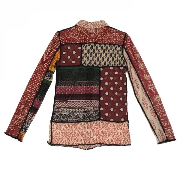 ジャンポールゴルチエ マイユJean Paul GAULTIER MAILLE グラフィックプリントパワーネット切替シャツ マルチL K-118941_010