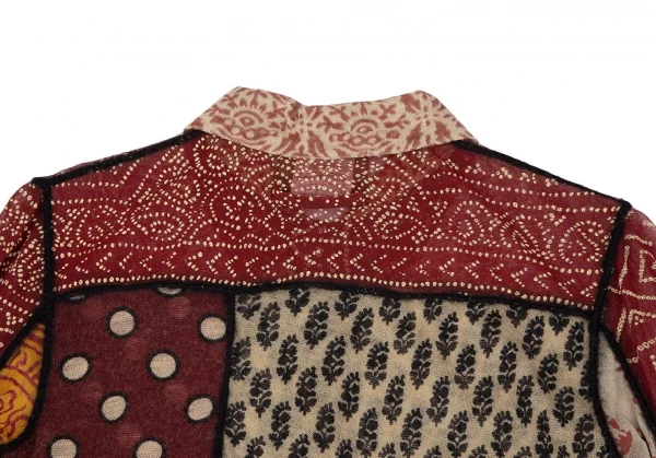 ジャンポールゴルチエ マイユJean Paul GAULTIER MAILLE グラフィックプリントパワーネット切替シャツ マルチL K-118941_011
