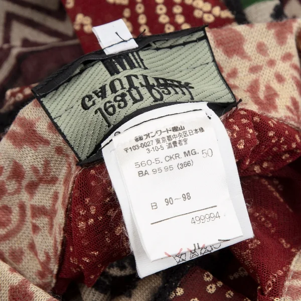 ジャンポールゴルチエ マイユJean Paul GAULTIER MAILLE グラフィックプリントパワーネット切替シャツ マルチL K-118941_015