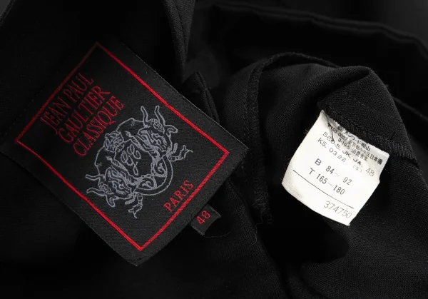 ジャンポールゴルチエ クラシックJean Paul GAULTIER CLASSIQUE ウールハリントンジャケット 黒48 K-118943_015