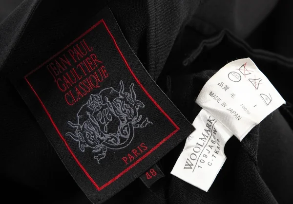 ジャンポールゴルチエ クラシックJean Paul GAULTIER CLASSIQUE ウールハリントンジャケット 黒48 K-118943_016