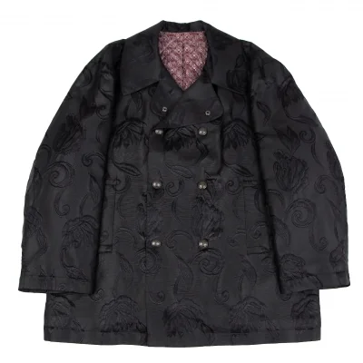 Jean Paul GAULTIER HOMME Quilting Lining Flower Jacquard Coat