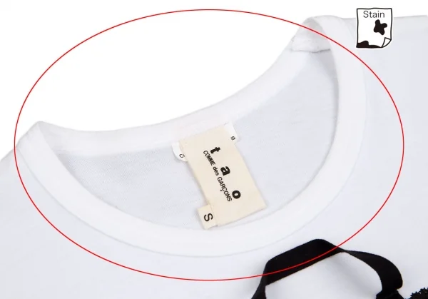 タオ コムデギャルソンtao COMME des GARCONS バック柄スパンコールTシャツ 白S K-118957_003