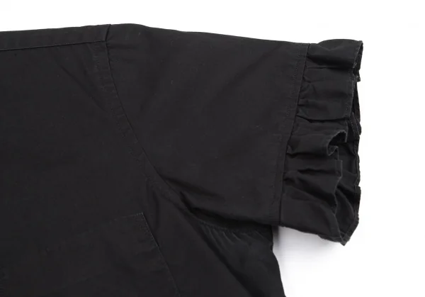 コムデギャルソン シャツ ガールCOMME des GARCONS SHIRT GIRL コットンフリル装飾半袖シャツ 黒M K-118959_010