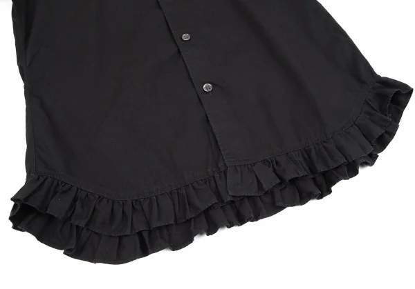 コムデギャルソン シャツ ガールCOMME des GARCONS SHIRT GIRL コットンフリル装飾半袖シャツ 黒M K-118959_011