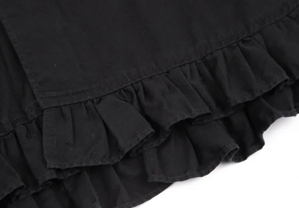 コムデギャルソン シャツ ガールCOMME des GARCONS SHIRT GIRL コットンフリル装飾半袖シャツ 黒M K-118959_012